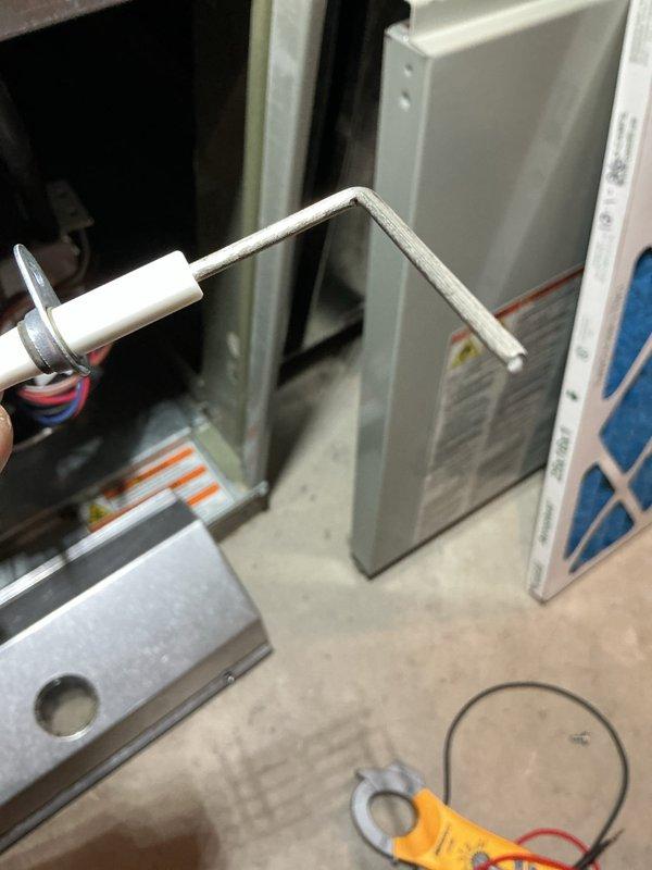 Completed comprehensive heating maintenance on a 10-year-old gas furnace, including combustion analysis using Testo 310 II flue gas analyzer which confirmed safe and efficient operation with readings of 92.5% efficiency, 6 ppm CO, and proper oxygen levels at 9.5%. Performed system sealing and applied caulking to ductwork connections to improve air tightness and system efficiency, and conducted electrical testing to verify proper system operation.