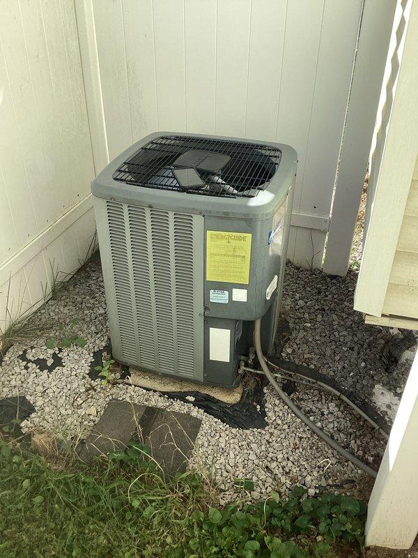 Completed comprehensive replacement estimate for 15-year-old Amana furnace and air conditioning system. Evaluated existing indoor heating unit located in basement utility area and outdoor condensing unit positioned on exterior concrete pad. Based on equipment age and maintenance requirements, recommended full system replacement to ensure continued reliable heating and cooling performance.