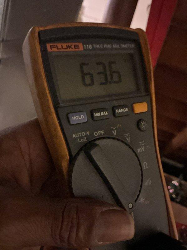 Completed comprehensive furnace tune-up on 17-year-old heating system, performing standard maintenance procedures including combustion analysis, safety checks, and system diagnostics. Verified proper electrical voltage readings at 636V using multimeter and confirmed unit levelness with precision measuring tools. Customer opted to renew maintenance agreement during visit, ensuring continued service coverage for the heating system.