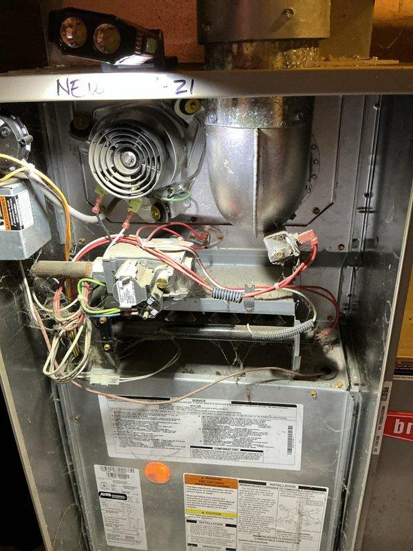 Responded to no-heat call on 5-year-old Bryant gas furnace displaying error code 33 indicating flame sense lockout. Performed diagnostic evaluation of ignition system, confirmed flame sensor rod contamination preventing proper flame detection, cleaned sensor assembly and verified proper microamp reading. Tested all safety controls, confirmed proper gas valve operation, and successfully restored unit to normal heating operation with no further fault codes.