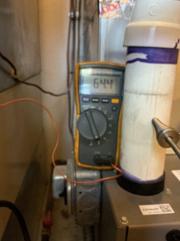 Completed comprehensive tune-up on two-year-old furnace system. Performed standard maintenance procedures including system diagnostics with multimeter readings, verified proper gas valve operation and electrical connections, and confirmed level installation of unit components. All systems tested and operating within normal parameters.