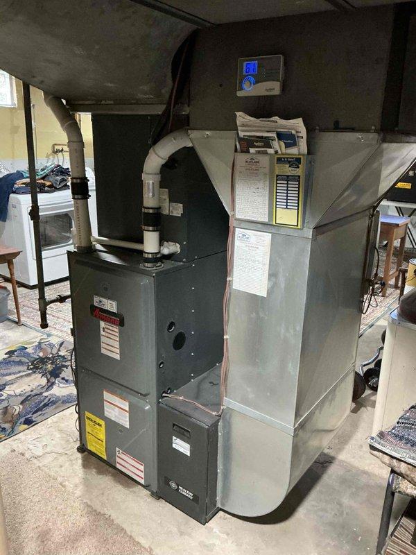 Completed fall cleaning and tune-up on 20-year-old residential air conditioning system. Performed comprehensive maintenance including inspection of furnace and air handler unit, checked refrigerant levels, cleaned condensate drain lines, verified thermostat operation, and inspected all electrical connections and ductwork. System operating within normal parameters with no issues identified at time of service.