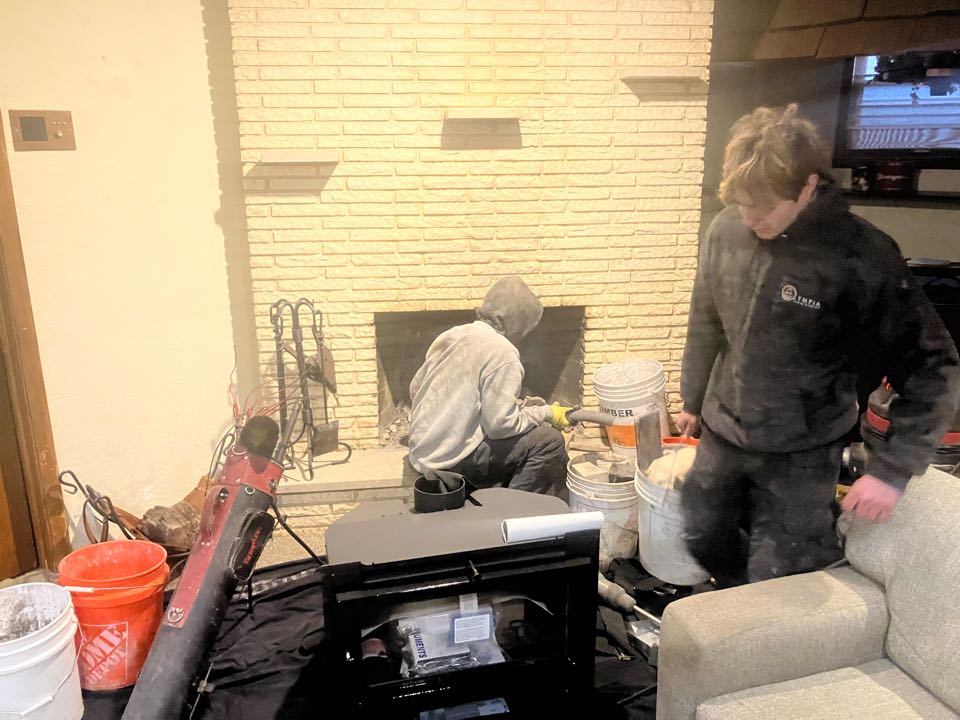 Installed a 12” lining system - prep work for a new wood insert 