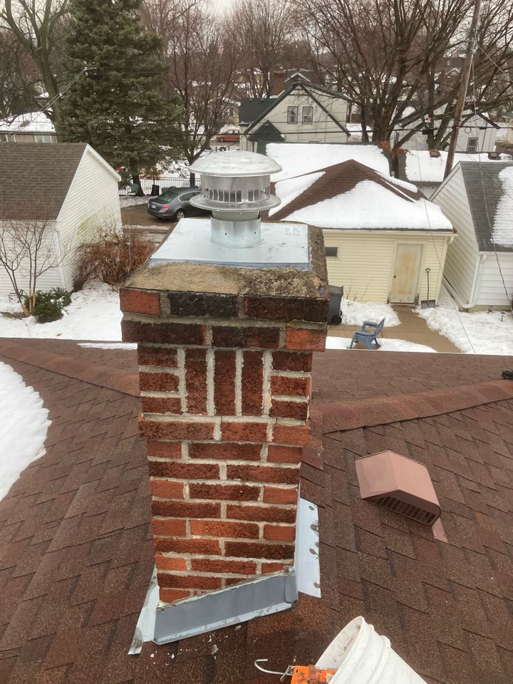 Installed new 5” cap and top plate