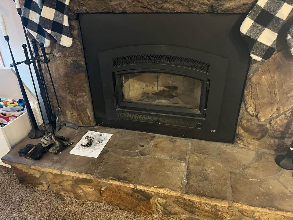 Chimney clean and replaced blower part 