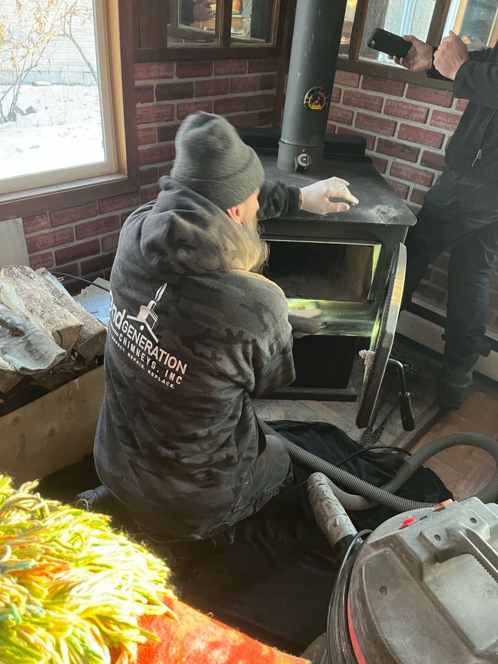 Chimney and wood stove clean. Center city, MN
