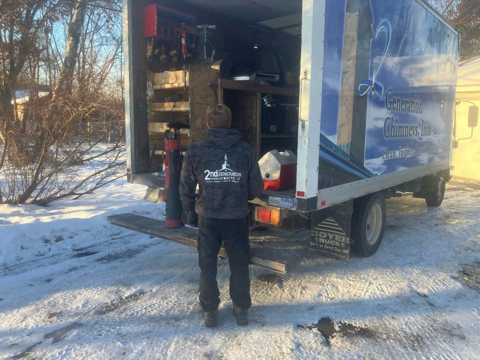 Chimney cleaning and smartscan inspection in Center City Minnesota 