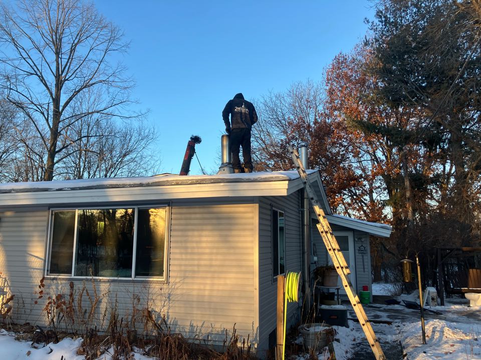 Annual cleaning and inspection of wood stove in center city Minnesota 