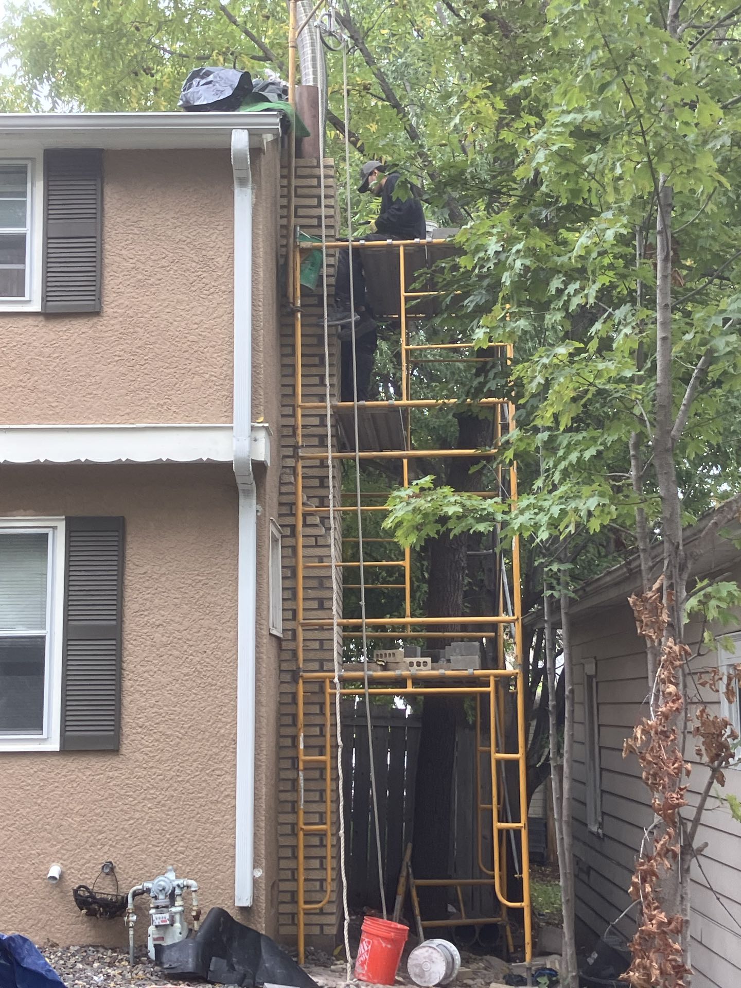 Saint Paul, MN - Rebuilding chimney. Saint Paul, MN