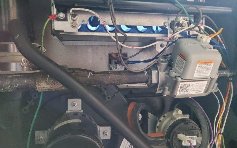 Responded to service call for furnace failure after previous technician visit. Upon inspection, discovered ignition failure due to faulty control board connections. Cleaned corroded terminals, reconnected loose wiring at the flame sensor, and verified proper ground connection. System now operating correctly with normal flame signal and consistent ignition sequence.