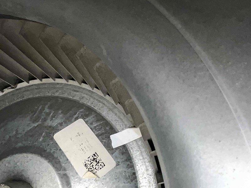 Performed scheduled preventive maintenance on boiler and furnace systems. Inspected blower wheel assembly for dust accumulation and proper operation. Documented water heater installation details including Rheem Performance unit with appropriate copper pipe connections and insulation.