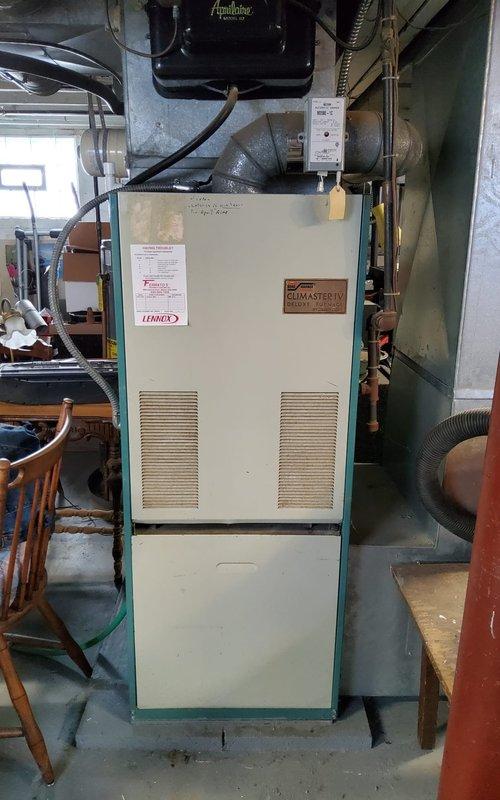 Responded to no-heat call for a 30+ year old Lennox ClimateRiv furnace. Upon inspection, discovered significant corrosion and rust throughout the heat exchanger and internal components. Diagnosed critical failure of the heat exchanger due to age-related deterioration, posing potential safety concerns. Recommended full system replacement due to equipment age and condition.