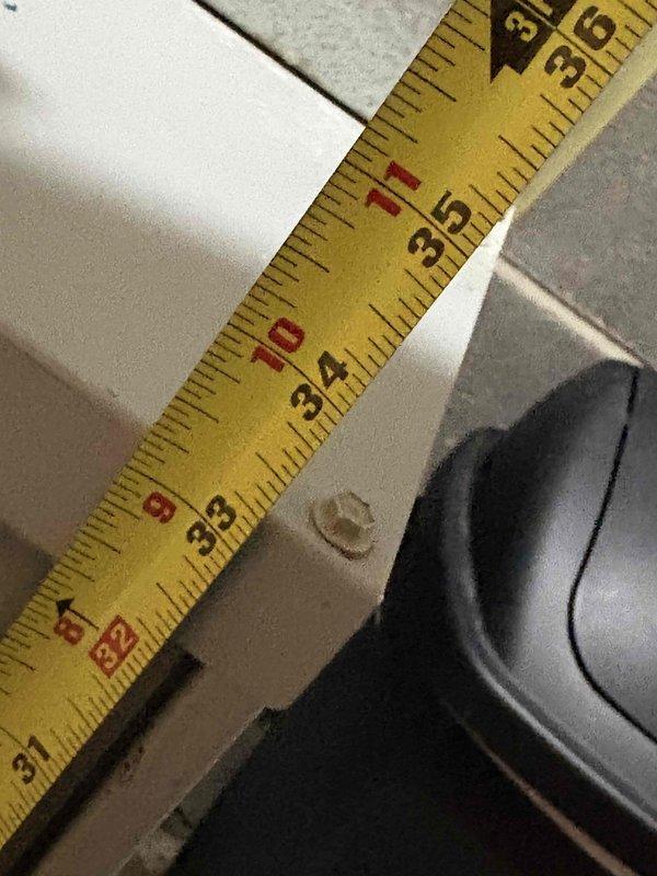 Conducted on-site evaluation for furnace replacement estimate. Took detailed measurements of the existing unit and surrounding installation area, with dimensional readings ranging from 7-36 inches to ensure proper sizing for replacement equipment. Documented current equipment configuration including mounting hardware for accurate replacement specifications.