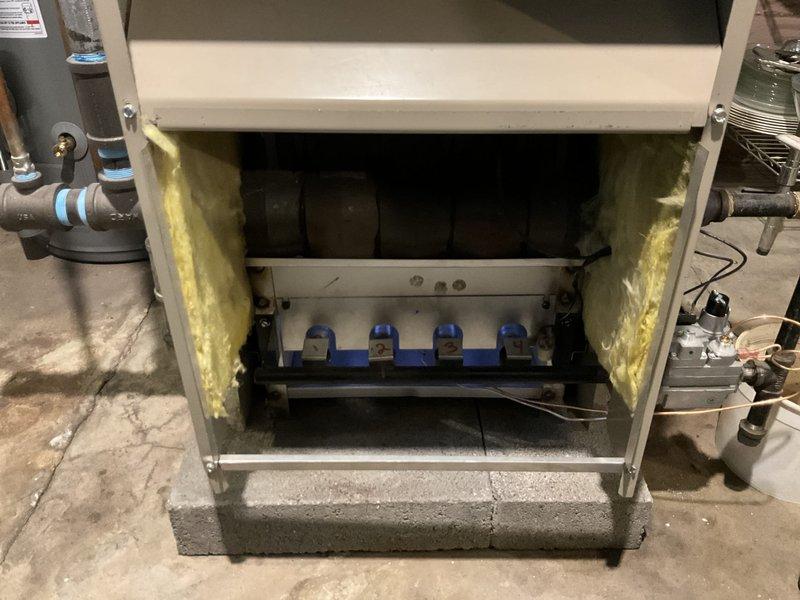 Performed scheduled maintenance on Lennox Conservator steam boiler system. Inspected burners, heat exchanger, and gas valve assembly for proper operation. Customer advised of service plan renewal requirements; maintenance appointment rescheduled for 1/28 at 8am.