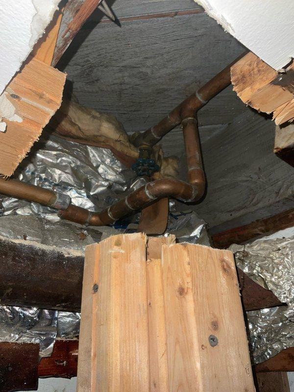 Responded to service call for non-functioning boiler with water leak from pipe. Upon inspection, determined this was a plumbing issue rather than an HVAC concern. Service call was incorrectly categorized as boiler maintenance when it required plumbing expertise instead.