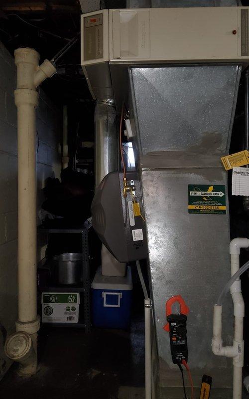 Performed annual maintenance service on 2-year-old furnace system. Completed comprehensive heating tune-up per Home Plan requirements, including inspection of flame sensor, electrical connections, and ventilation components. System is functioning properly with no issues identified.