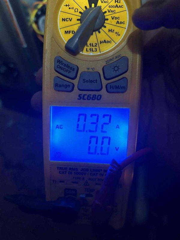 Completed heating tune-up on multiple heat pump systems (furnace, garage, and hot water tank). Performed combustion analysis with readings of CO2 at 5.0%, O2 at 12.1%, and efficiency (ETSC) at 96.4%. Conducted electrical inspection with amperage measurements at 0.32A. All systems functioning properly with high efficiency ratings.