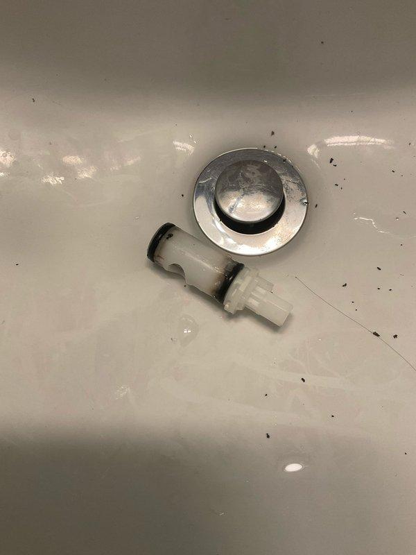 Responded to customer complaint regarding cold water faucet in upstairs sink that would not shut off completely. Disassembled faucet, identified worn cartridge and washer causing the constant drip. Replaced defective components and reassembled fixture. Tested operation to confirm proper water flow and complete shutoff, resolving the continuous drip issue.