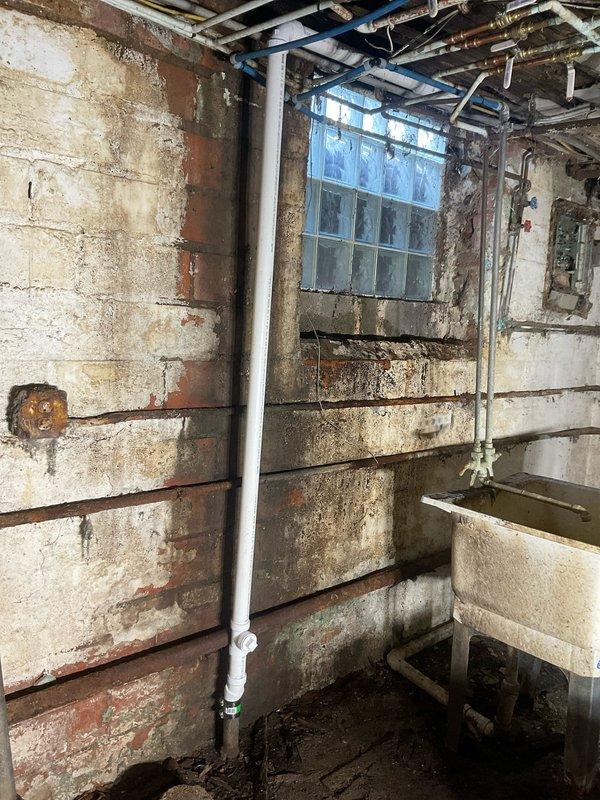 Completed kitchen stack repair for client Carmen. Work included addressing significant deterioration in the basement plumbing system, replacing compromised PVC piping, and resolving water damage affecting the kitchen sink area with visible countertop staining and drainage issues. Five-hour service completed with assistant.