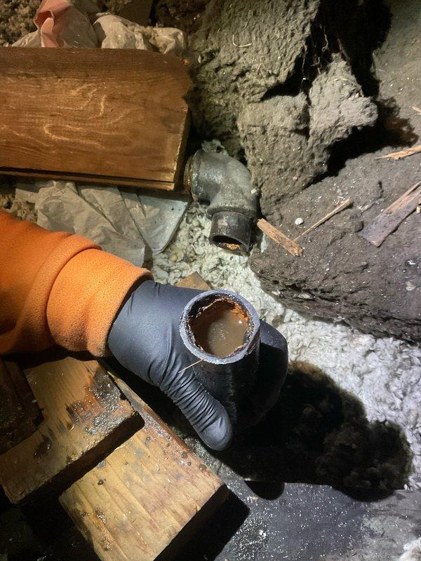 Completed vent replacement in collaboration with Joseph (3 hours). Discovered corroded pipe section containing sediment buildup, which was removed during service. Installed new venting components and verified proper connection to existing plumbing system. All work completed as scheduled.