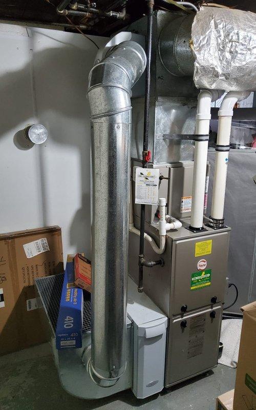 Performed comprehensive winter maintenance on two 9-year-old furnaces. Inspected flame patterns and electrical connections, confirming proper burner operation with clean blue flames. All components functioning correctly with no issues detected; system is operating within manufacturer specifications.