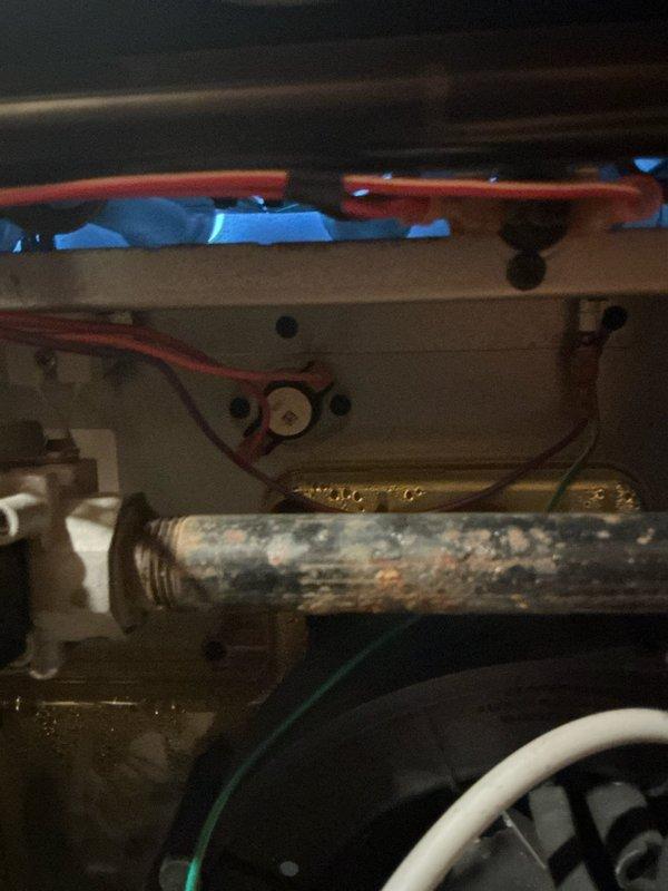 Performed annual heating tune-up under Home Plan maintenance agreement. Conducted full combustion analysis with readings of O2: 6.7%, CO: 4P, CO2: 8.1%, and flue temperature: 102.5°F. Observed significant corrosion on heat exchanger components that will require monitoring at next service visit.