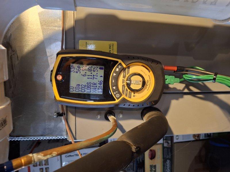 Performed comprehensive heating tune-up on furnace system. Inspected burner assembly confirming proper ignition with clean blue flames across all elements. Conducted diagnostic testing with electronic analyzer to verify system parameters within manufacturer specifications.
