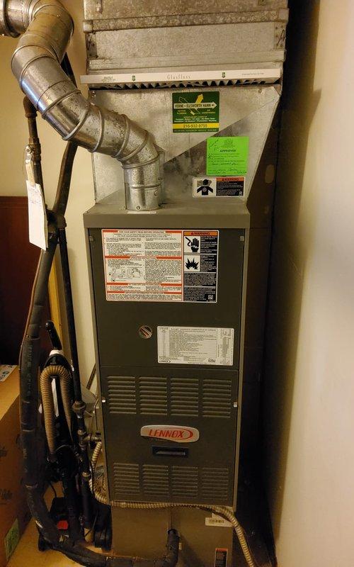 Performed comprehensive furnace tune-up on Lennox HVAC system. Inspected and cleaned blower assembly components, removing accumulated dust from fan blades and housing. Verified proper operation of all mechanical components and ductwork connections to ensure optimal airflow and system efficiency.