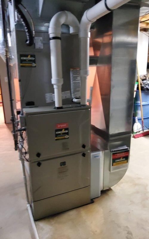 Responded to no heat call for newer HVAC system. Diagnostic review of control panel revealed two critical system faults: "MODULATING GAS VALVE FAULT" and "LIMIT FAULT" occurring multiple consecutive times. Inspected furnace installation and exhaust configuration, which appeared properly installed with appropriate PVC venting.