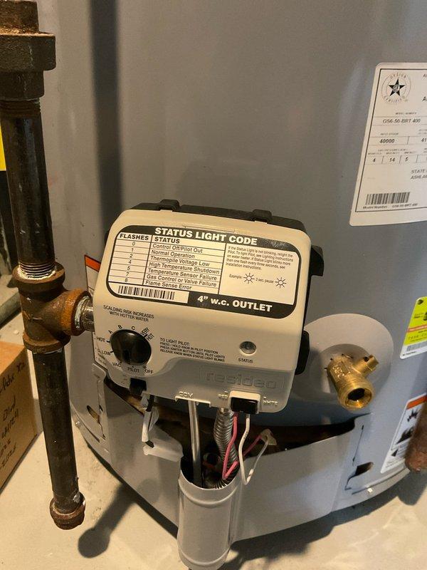 Completed multiple plumbing repairs requiring water company shutoff coordination. Installed new shutoff valve on copper supply line accessed through ceiling opening, and serviced water heater control unit with status light code functionality. Obtained required state technical support approval through Edlemans for comprehensive repair work.