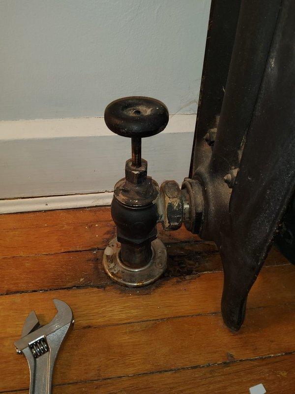 Identified and replaced leaking radiator valve on a 10-year old steam boiler system. Performed comprehensive system check and confirmed proper operation after repair. All connections were tested for leaks and system was returned to normal operation.