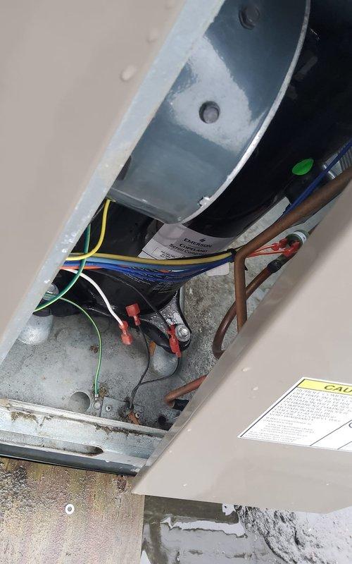 Performed warranty service call to replace defective control board in commercial HVAC system. Installed new PCB module, reconnected all electrical components, and verified proper system operation after replacement. Unit now functioning within normal parameters.