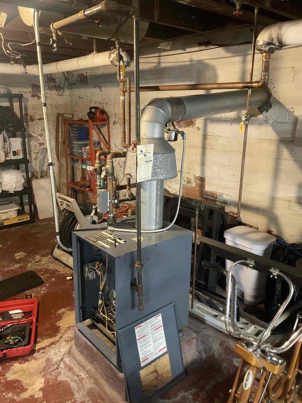 Performed comprehensive maintenance service on 20+ year old boiler system. Inspected electrical connections, heat exchanger, and venting system for proper operation. Noted aging equipment with standard wear; system is operational but customer should consider replacement options in the near future due to equipment age.