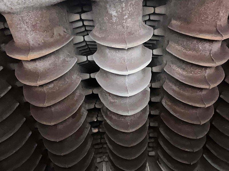 Performed scheduled maintenance inspection on boiler system. Examined heat exchanger components for dust accumulation and conducted visual inspection of gas burner assembly. Verified proper flame characteristics and combustion operation with all four burners functioning normally.