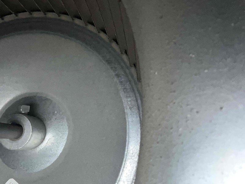 Performed routine tune-up on 7-year-old furnace and inspected exterior AC unit for potential damage caused by fallen gutter as requested. Examination of system components revealed normal wear on the blower wheel assembly and slight condensation on ductwork seams, which were properly sealed with HVAC tape. No significant damage was found on the outdoor condenser unit.