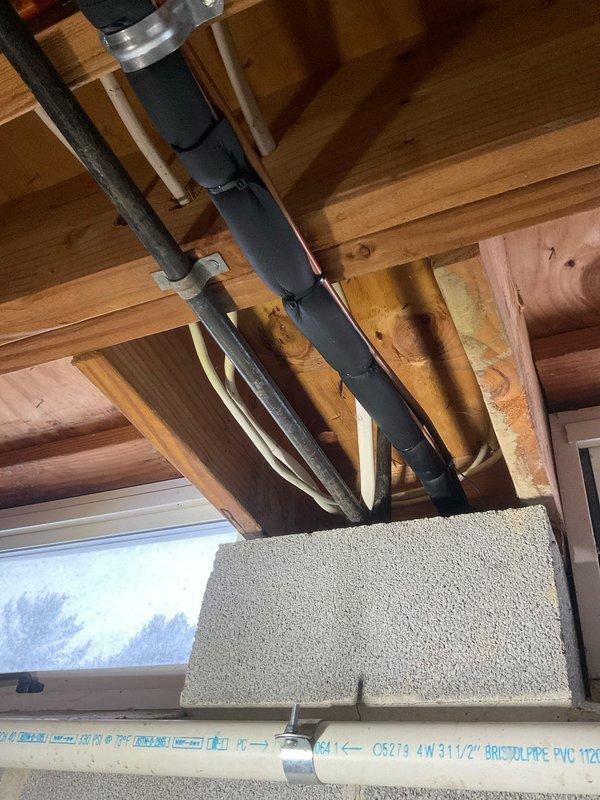 Relocated gas line approximately 5 inches to accommodate new stove installation. Connected stove to gas supply using code-compliant flexible connector. Performed pressure test to verify system integrity and ensure no leaks at all connection points.