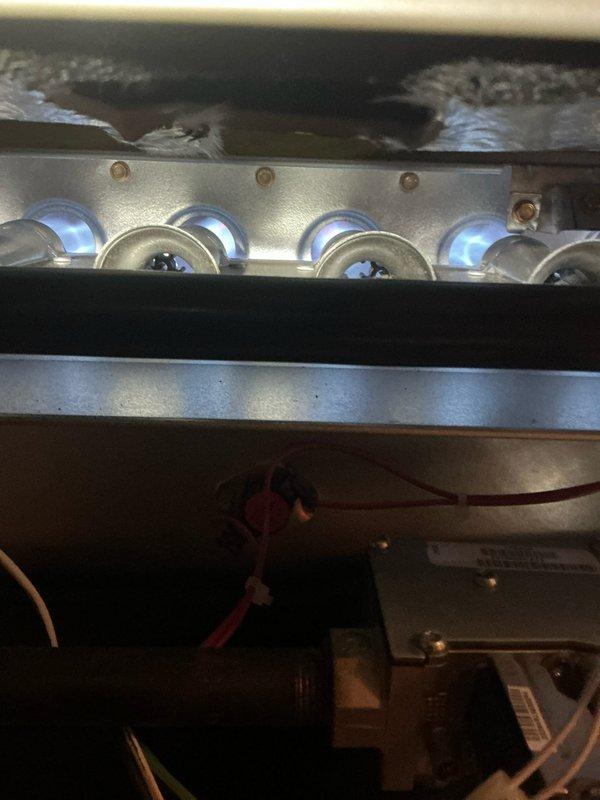 Performed scheduled heating maintenance on system per Home Plan agreement. Inspected blower assembly and confirmed proper operation with no abnormal noise or vibration. Examined burner assembly and heat exchangers; all flame patterns normal with no signs of corrosion or carbon buildup.