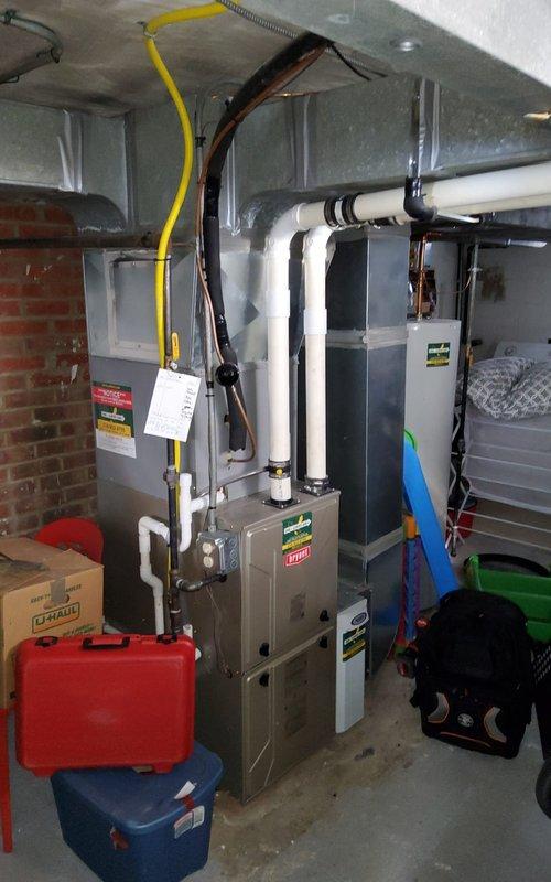 Performed scheduled heating tune-up service on residential furnace system. Conducted comprehensive combustion analysis with readings of O2 8.3%, CO 13P, CO2 7.2%, and flue temperature 88.2°F, confirming system is operating within manufacturer specifications. Inspected all connections, ductwork, and safety components - all functioning properly with no issues identified.