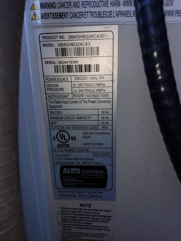 Performed comprehensive maintenance on dual heating systems: inspected gas boiler with verification of proper burner operation (even flame pattern observed across all tubes) and conducted routine service on 38MGHBQ24CA3 mini-split system containing R410A refrigerant. Both systems were tested for functionality and are operating within normal parameters per manufacturer specifications.