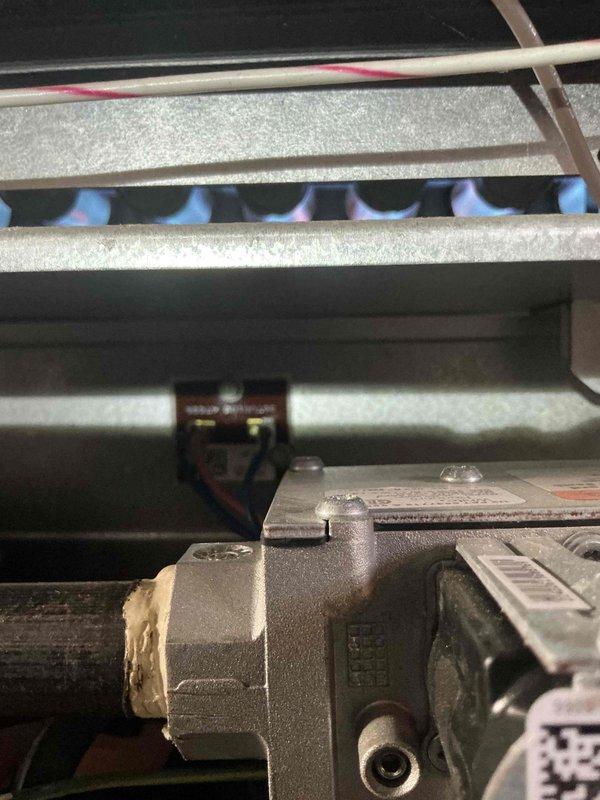 Performed routine maintenance on 12-year-old natural gas furnace. Inspected electrical connections and noted minor oxidation on terminal connections. Verified proper burner operation with clean blue flame pattern indicating complete combustion.