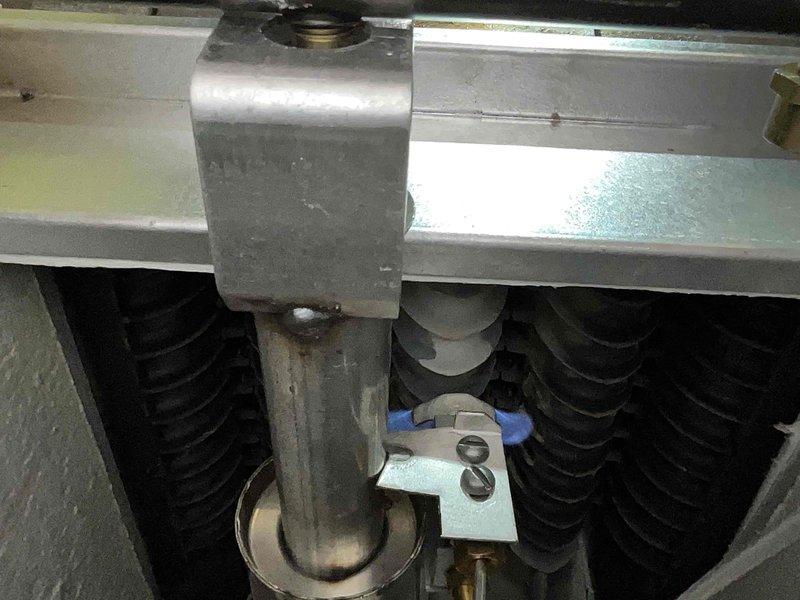 Performed scheduled heating tune-up on system. Conducted combustion analysis with readings of 6.2% O2, 5PPM CO, 8.4% CO2, and flue temperature of 350.6°F, indicating proper combustion efficiency. Inspected heat exchanger assembly and mounting hardware, confirming structural integrity with no visible cracks or corrosion issues.