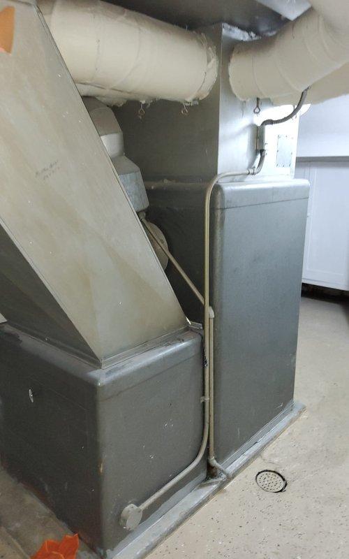 Replaced faulty gas control valve on aging furnace unit as requested. Documented existing installation which showed signs of wear and rust along seams. Observed and maintained compliance with explosion hazard safety protocols during valve replacement procedure.