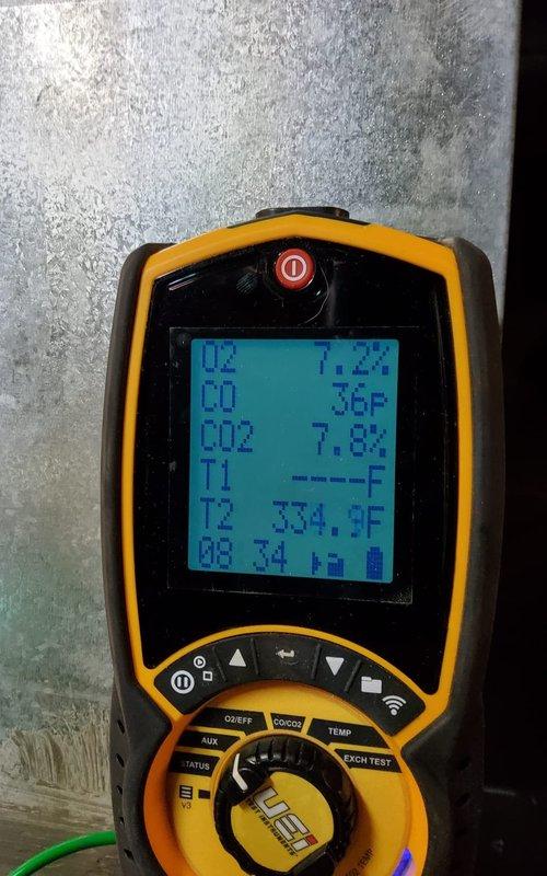 Performed routine maintenance on two furnace units, including combustion analysis testing with readings of O2 at 7.2%, CO at 36P, CO2 at 7.8%, and exhaust temperature of 334.3°F. All systems were inspected, cleaned, and verified to be operating within manufacturer specifications.