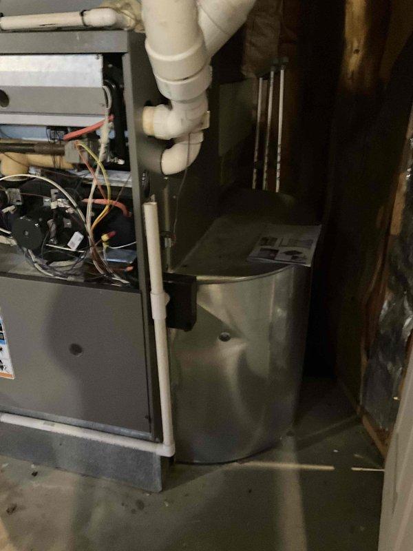 Responded to no-heat complaint for an 18-year-old furnace with multiple leak points. Upon inspection, determined unit was beyond economical repair and recommended complete system replacement. Presented replacement options to customer focusing on improved efficiency and reliability for their home heating system.