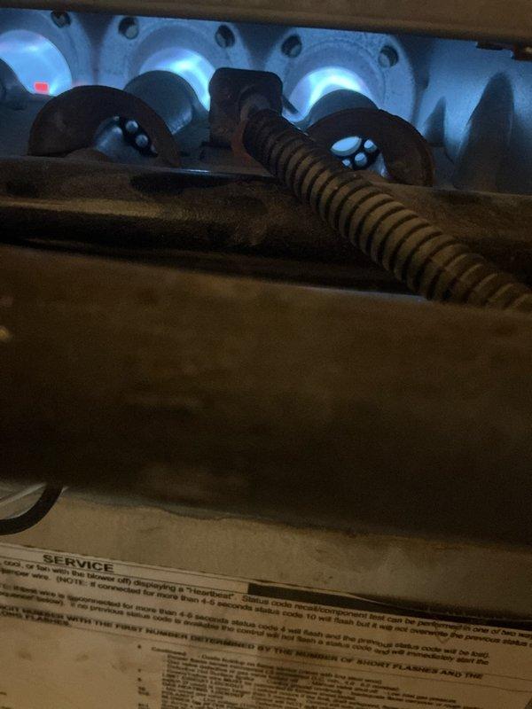 Performed comprehensive tune-up on residential heating system of indeterminate age. Inspected blower wheel assembly and heat exchanger, noting normal dust accumulation but proper operation of burner ports with consistent blue flame pattern. System functioning within normal parameters after service.