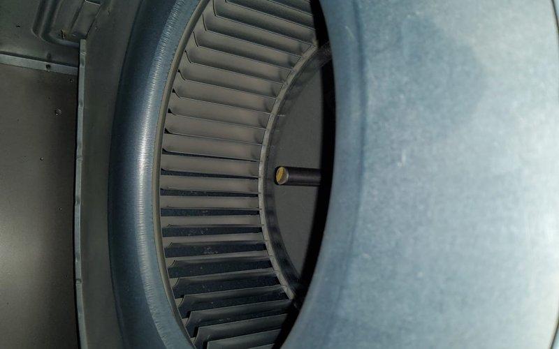 Performed scheduled maintenance on 2-year-old MVP gas furnace between 12-4pm. Inspected and cleaned blower wheel assembly to ensure proper operation and airflow. Visual inspection of complete system including furnace unit, ductwork connections, and ventilation components showed system in good working condition with no visible issues or required repairs.