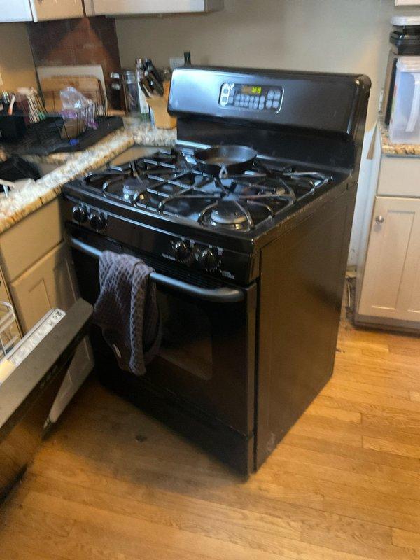 Performed gas leak investigation on kitchen stove in century home after customer reported potential gas leak. Conducted comprehensive pressure test on gas line servicing the stove, identifying minor leak at connection point where flexible gas line meets appliance. Tightened connection and applied leak detection solution to verify repair, then performed follow-up pressure test confirming system integrity and safe operation.
