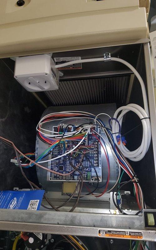 Successfully installed Nu-Shield air purification system within HVAC unit. Accessed internal components, connected wiring to main control board, and verified proper integration with existing system. Final inspection confirmed system functioning correctly with all connections secure.