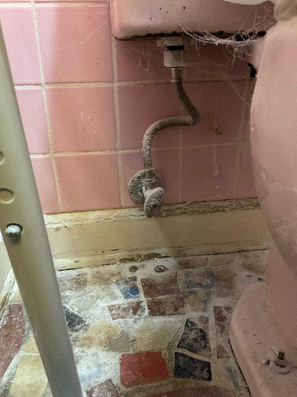 Diagnosed and repaired running toilet issue by replacing worn flapper valve and fill valve assembly due to significant mineral buildup and deterioration. Cleaned sediment from tank interior and adjusted water level to proper height. Verified proper operation with multiple test flushes and confirmed no leaks at supply line connection.