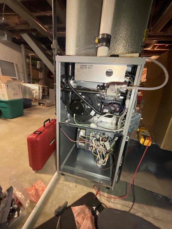 # HVAC Maintenance - Heating System Service Report

Completed annual home plan maintenance inspection on a 6-year-old residential gas furnace system. Provided 30-minute advance notification to customer prior to arrival as requested.

Upon arrival, performed comprehensive heating system inspection in accordance with manufacturer specifications and industry standards. Opened furnace cabinet to access internal components for thorough examination. Inspected heat exchanger for signs of cracks, corrosion, or deterioration. Verified proper operation of blower motor and checked for unusual noise or vibration. Examined all electrical connections, control boards, and wiring for secure terminations and signs of overheating or damage.

Tested gas valve operation and verified proper ignition sequence. Inspected burner assembly for proper flame characteristics and even combustion. Checked flue pipe and venting system for proper installation and secure connections. Verified condensate drain lines wer